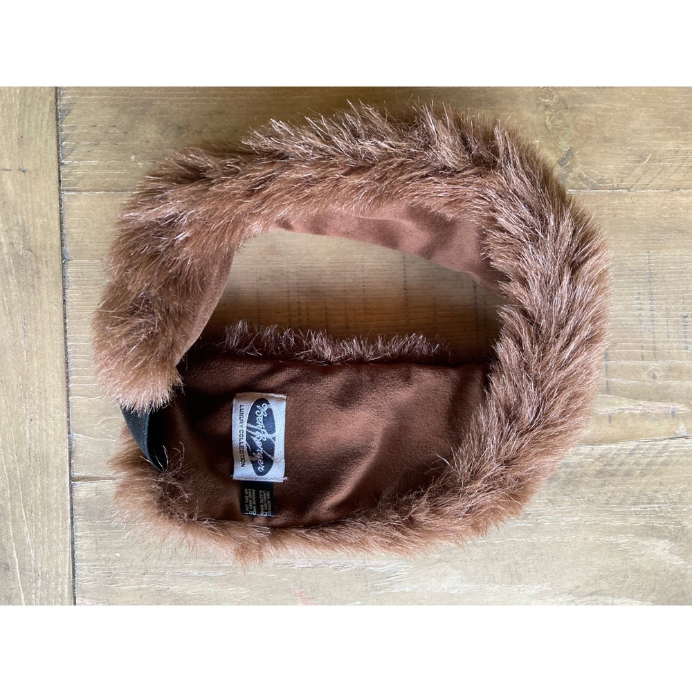 Ben Berger Luxury Collection Brown Faux Fur Headband Ear Warmer Elastic Band